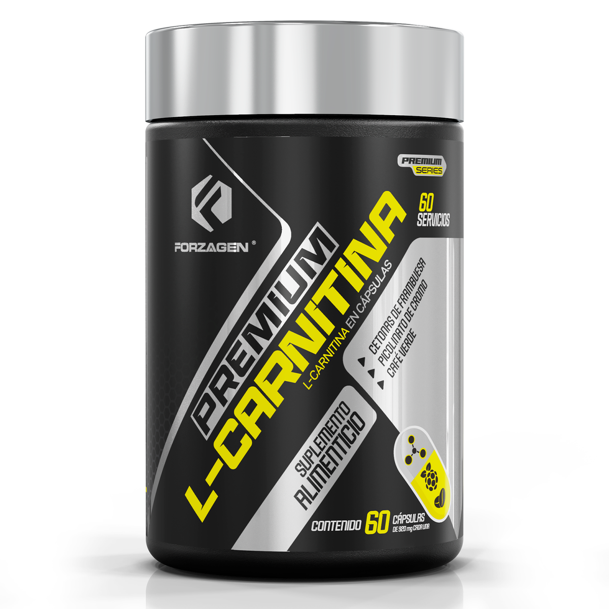 l carnitina suplemento alimenticio Pre-entreno L-Carnitina 60 Cápsulas 60 porciones – ProWinner main image 0